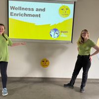Volunteers presenting