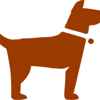 Brown dog silhouette