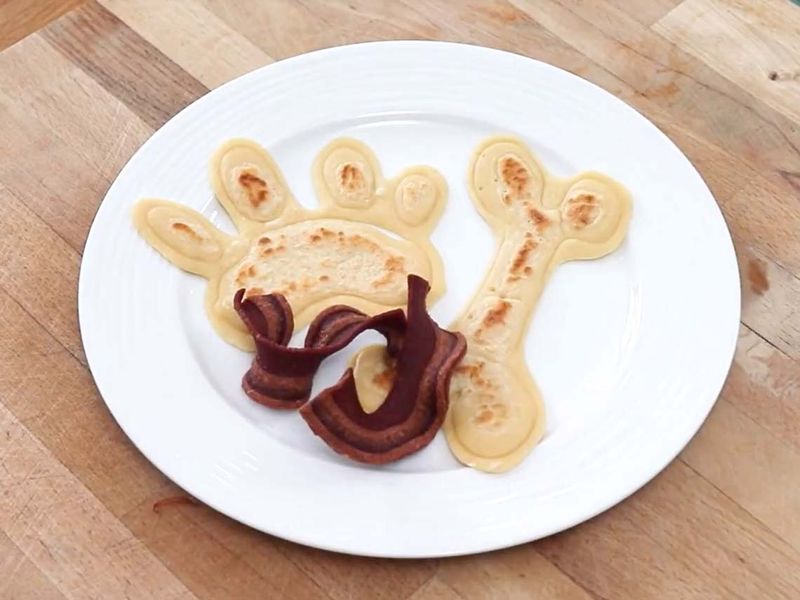Dog-friendly pancakes on a plate