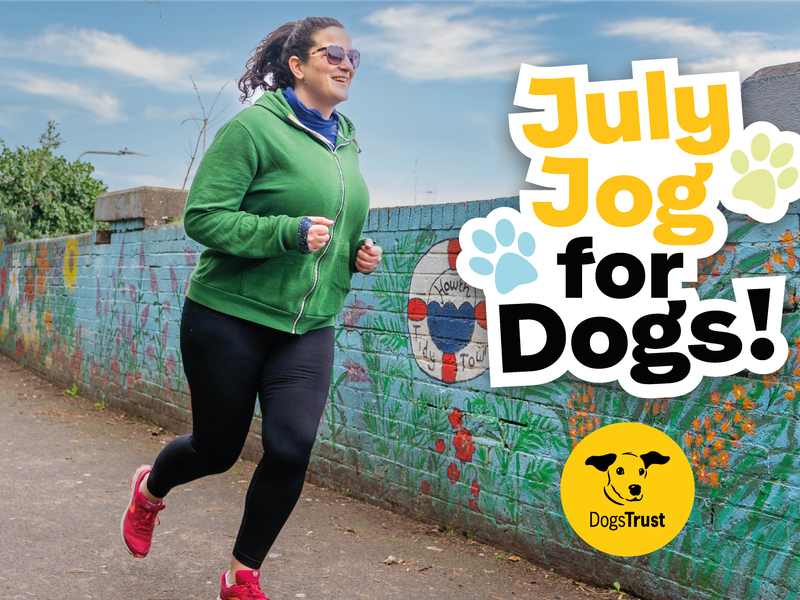 Person running in Dogs Trust's Jog for Dogs challenge