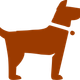 Brown dog silhouette  