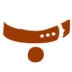 Brown dog collar icon