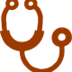 Brown stethoscope icon