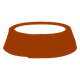 Brown dog bowl icon